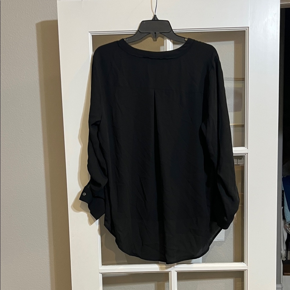 Simply Vera Vera Wang Elegant Black Blouse - Picture 7 of 9
